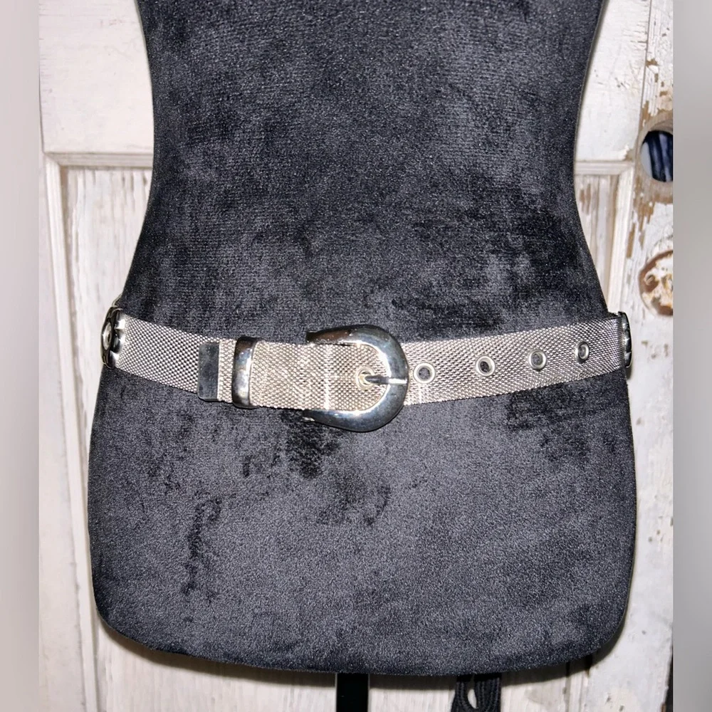 🪬🪬Vintage‎ Metal Belt with Solid Silver Flowers🪬🪬